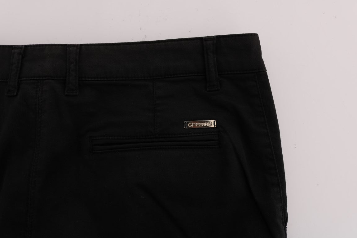 Schwarze Stretch-Chinohose aus Baumwolle von GF Ferre