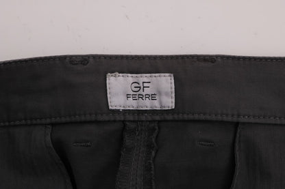 Graue Baumwoll-Stretch-Chinohose von GF Ferre