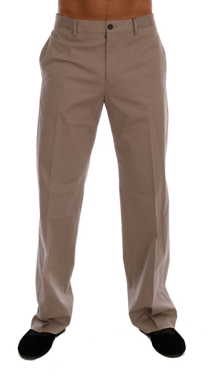 Dolce &amp; Gabbana Beige Baumwoll-Stretch-Chinohose