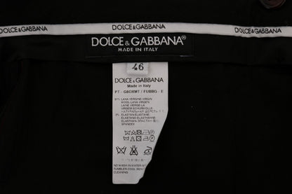 Dolce &amp; Gabbana Lila Woll-Stretch-Formelle Hose