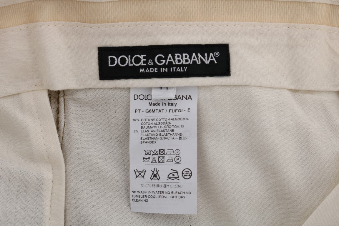 Dolce &amp; Gabbana Braune Stretch-Baumwollhose