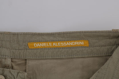 Daniele Alessandrini Beige Baumwoll-Stretch-Chinos mit schmaler Passform