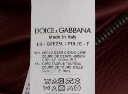 Dolce &amp; Gabbana Jacke aus rotem Hirschleder