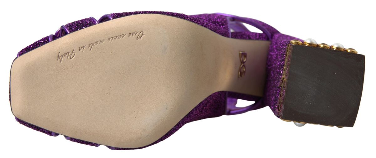 Dolce & Gabbana Elegant Purple Ankle Strap Heels