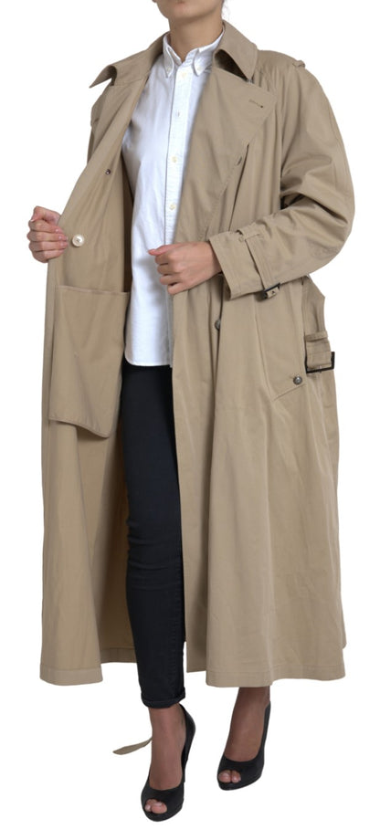 Dolce &amp; Gabbana Khaki zweireihige Trenchcoat-Jacke