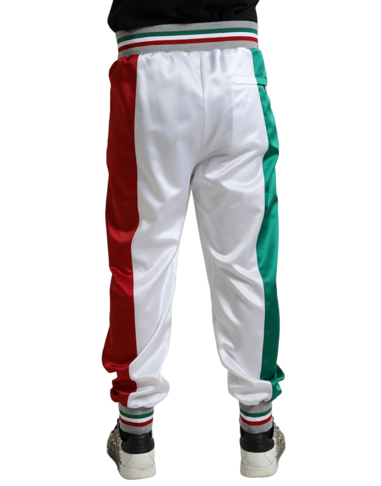 Mehrfarbige, schmale Jogginghose mit italienischem Patch von Dolce &amp; Gabbana