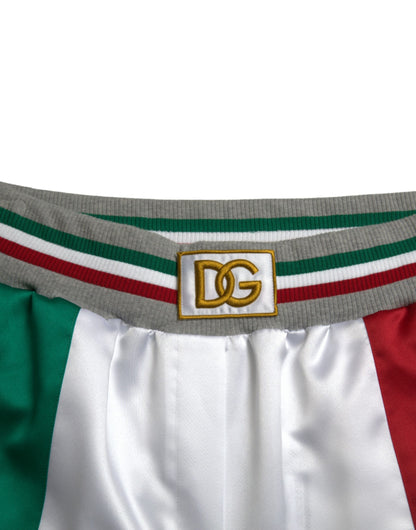 Mehrfarbige, schmale Jogginghose mit italienischem Patch von Dolce &amp; Gabbana