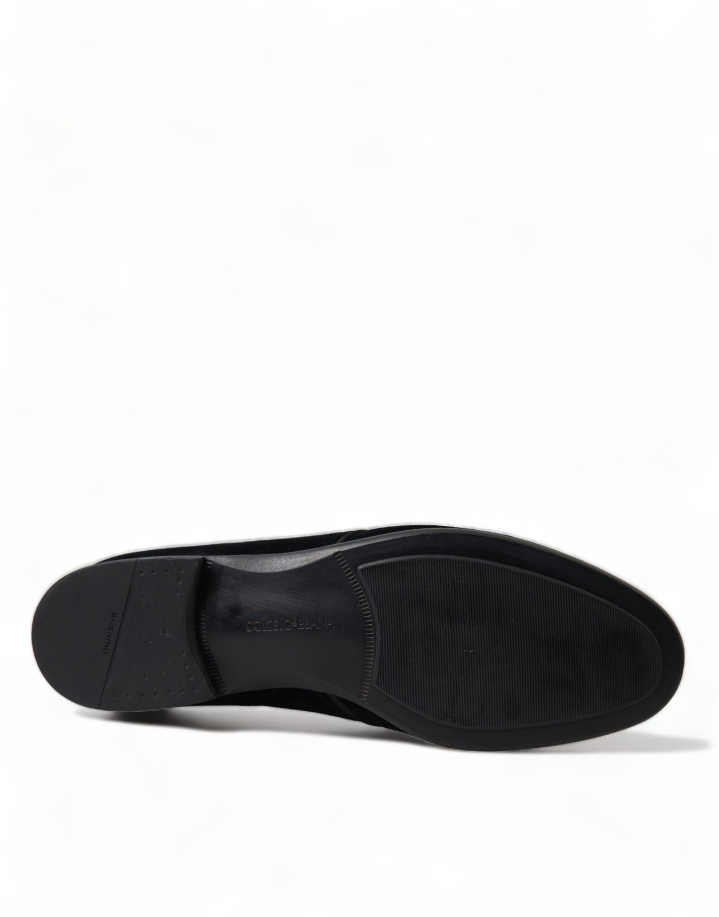 Dolce &amp; Gabbana Schwarze Samt-Schnürschuhe für formelle Derby-Kleider