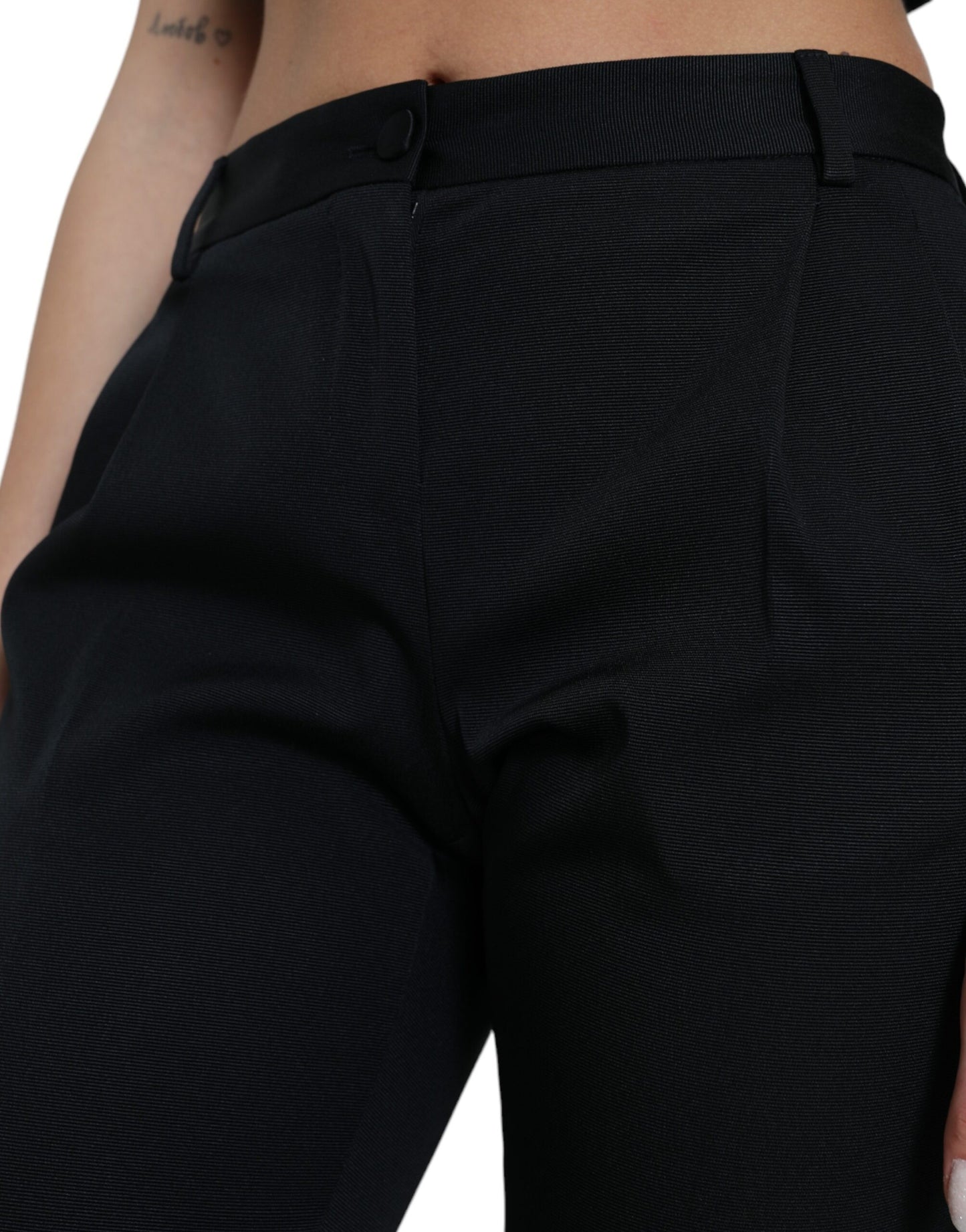 Dolce &amp; Gabbana – Schwarze, mittelhohe Skinny-Kurzhose