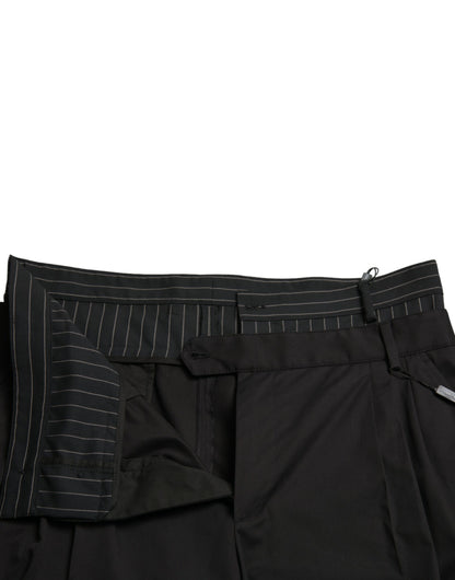 Dolce &amp; Gabbana Schwarze Baumwoll-Stretch-Cargo-Bermudashorts