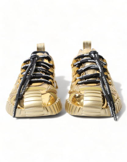 Dolce &amp; Gabbana Metallic Gold NS1 Low Top Sneakers Schuhe