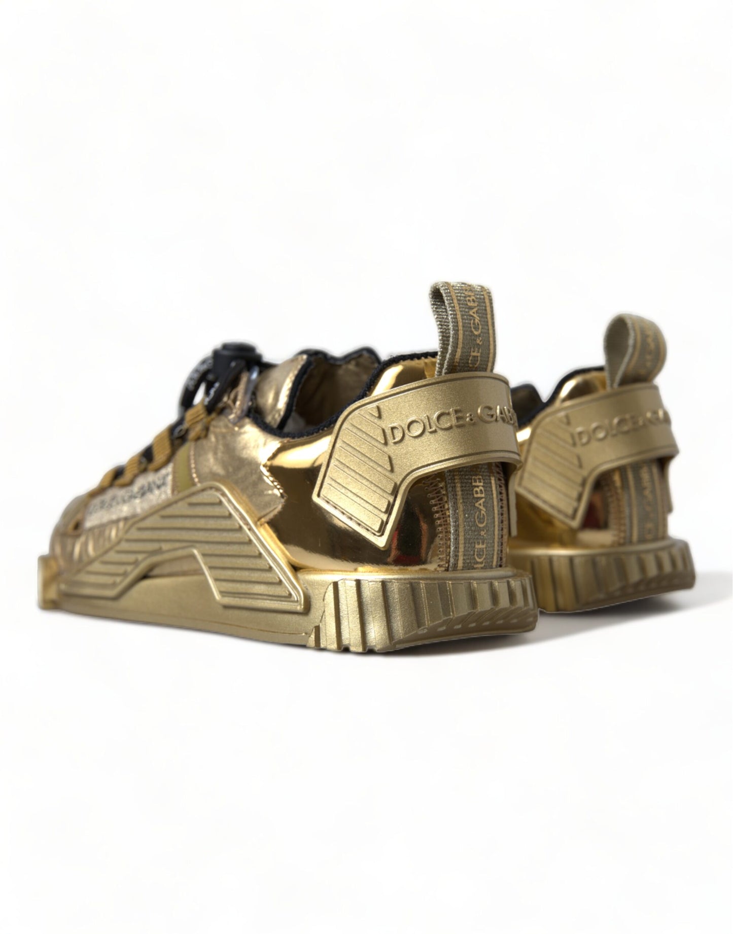 Dolce &amp; Gabbana Metallic Gold NS1 Low Top Sneakers Schuhe