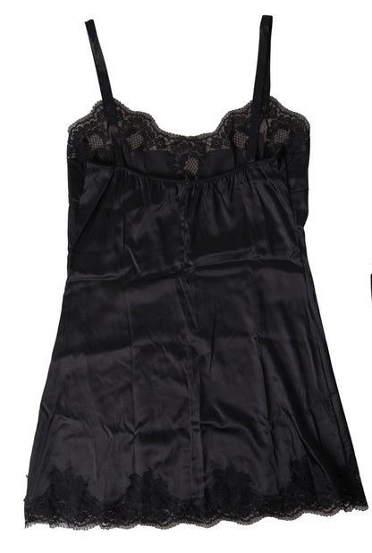 Dolce & Gabbana Sultry Black Silk Camisole Top