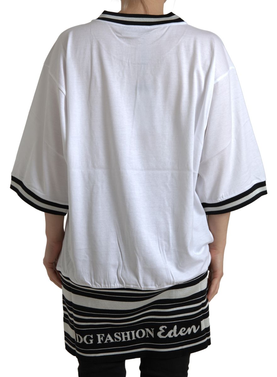 Dolce & Gabbana Elegant White Cotton Crew Neck Tee