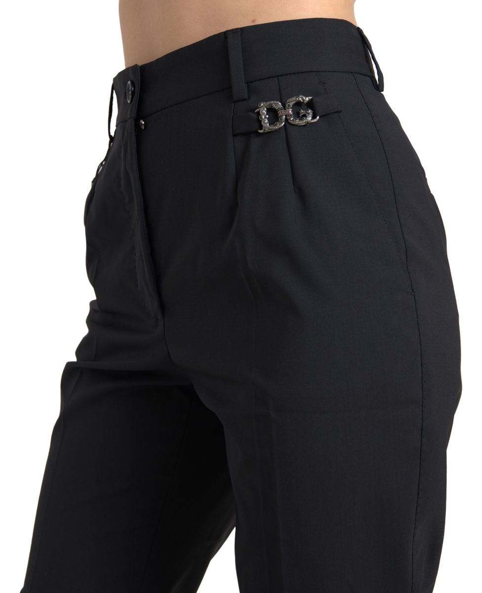 Dolce & Gabbana Elegant High-Waist Tapered Wool Pants