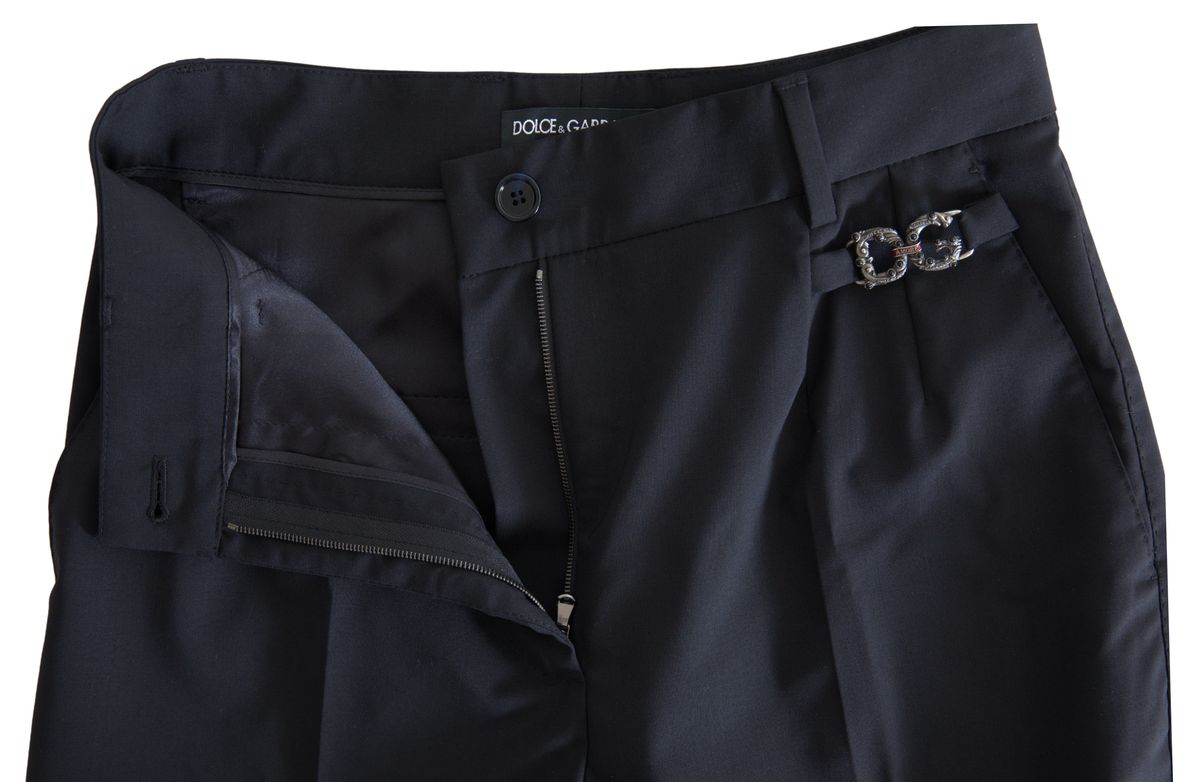 Dolce & Gabbana Elegant High-Waist Tapered Wool Pants