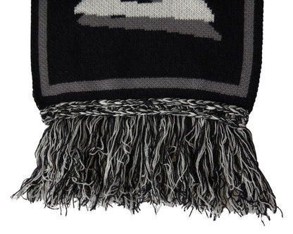 Dolce & Gabbana Elegant Black Cashmere Men's Scarf