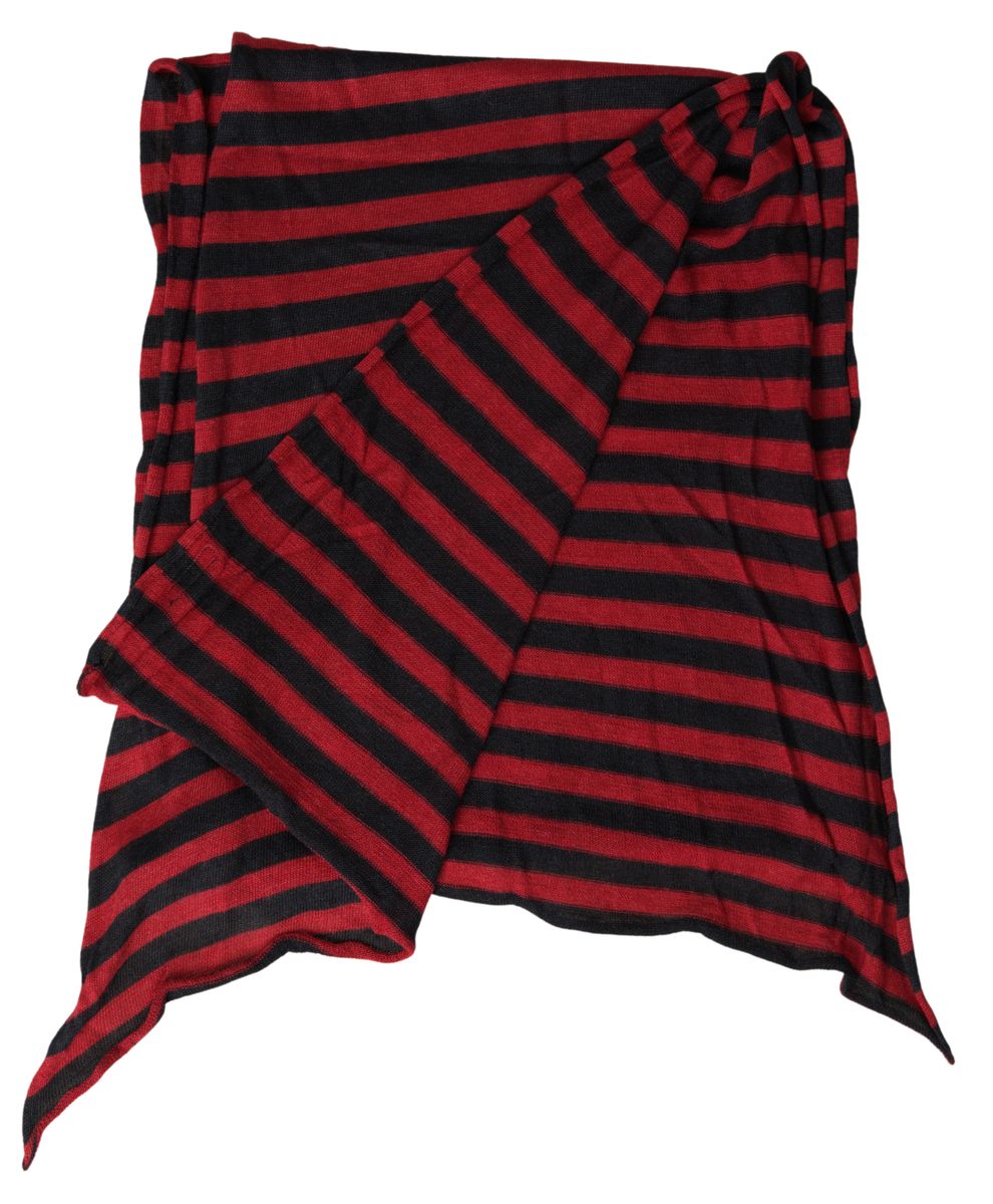 Dolce & Gabbana Elegant Striped Acrylic Wool Silk Scarf