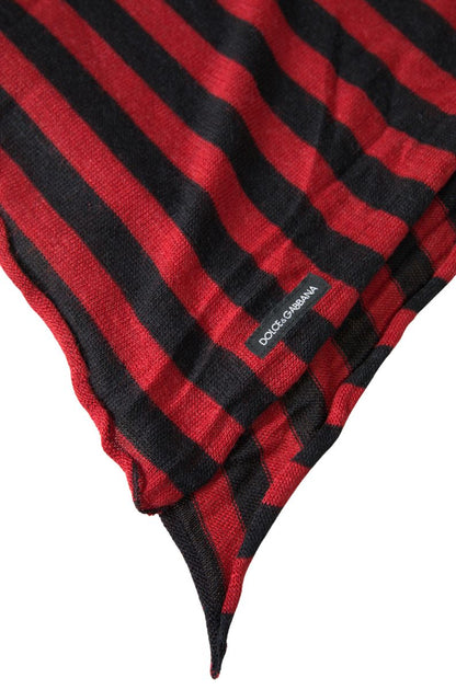 Dolce & Gabbana Elegant Striped Acrylic Wool Silk Scarf