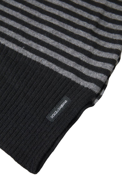 Dolce & Gabbana Elegant Striped Wool Blend Men's Scarf