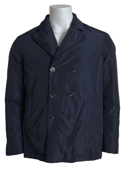 Domenico Tagliente Blaue Polyester-Langarmjacke