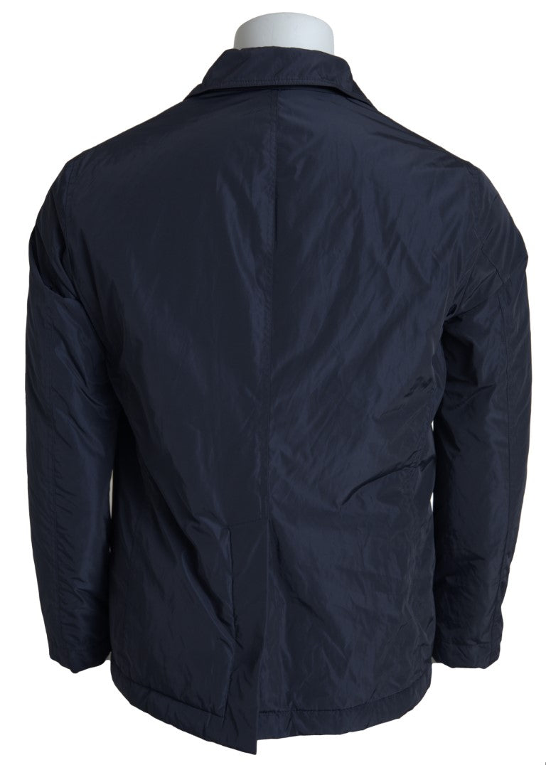 Domenico Tagliente Blaue Polyester-Langarmjacke