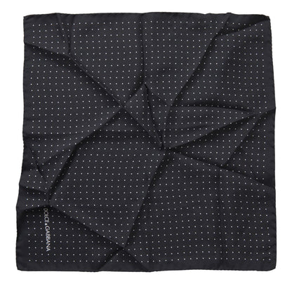 Dolce & Gabbana Elegant Silk Black Men's Square Scarf