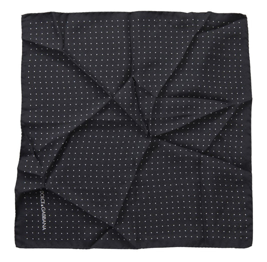 Dolce & Gabbana Elegant Silk Black Men's Square Scarf