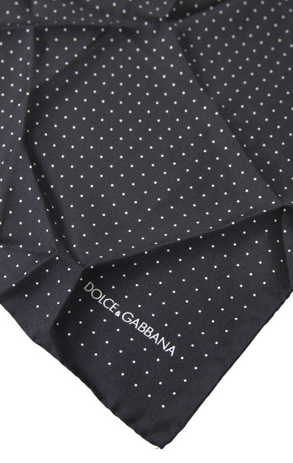 Dolce & Gabbana Elegant Silk Black Men's Square Scarf