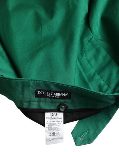 Dolce &amp; Gabbana Dunkelgrüne Baumwoll-Stretch-Bermudashorts für Herren