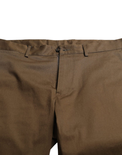 Dolce &amp; Gabbana Braune Baumwoll-Stretch-Bermudashorts für Herren