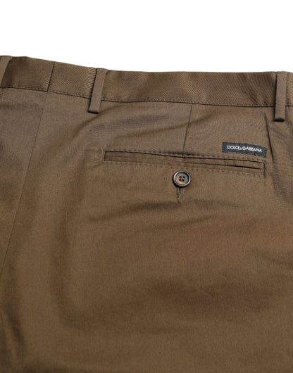 Dolce &amp; Gabbana Braune Baumwoll-Stretch-Bermudashorts für Herren