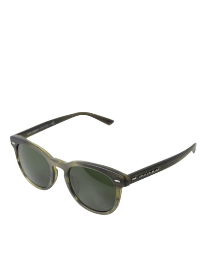 Dolce &amp; Gabbana DG4245F Sonnenbrille mit grünem Acetat-Havanna-Rahmen