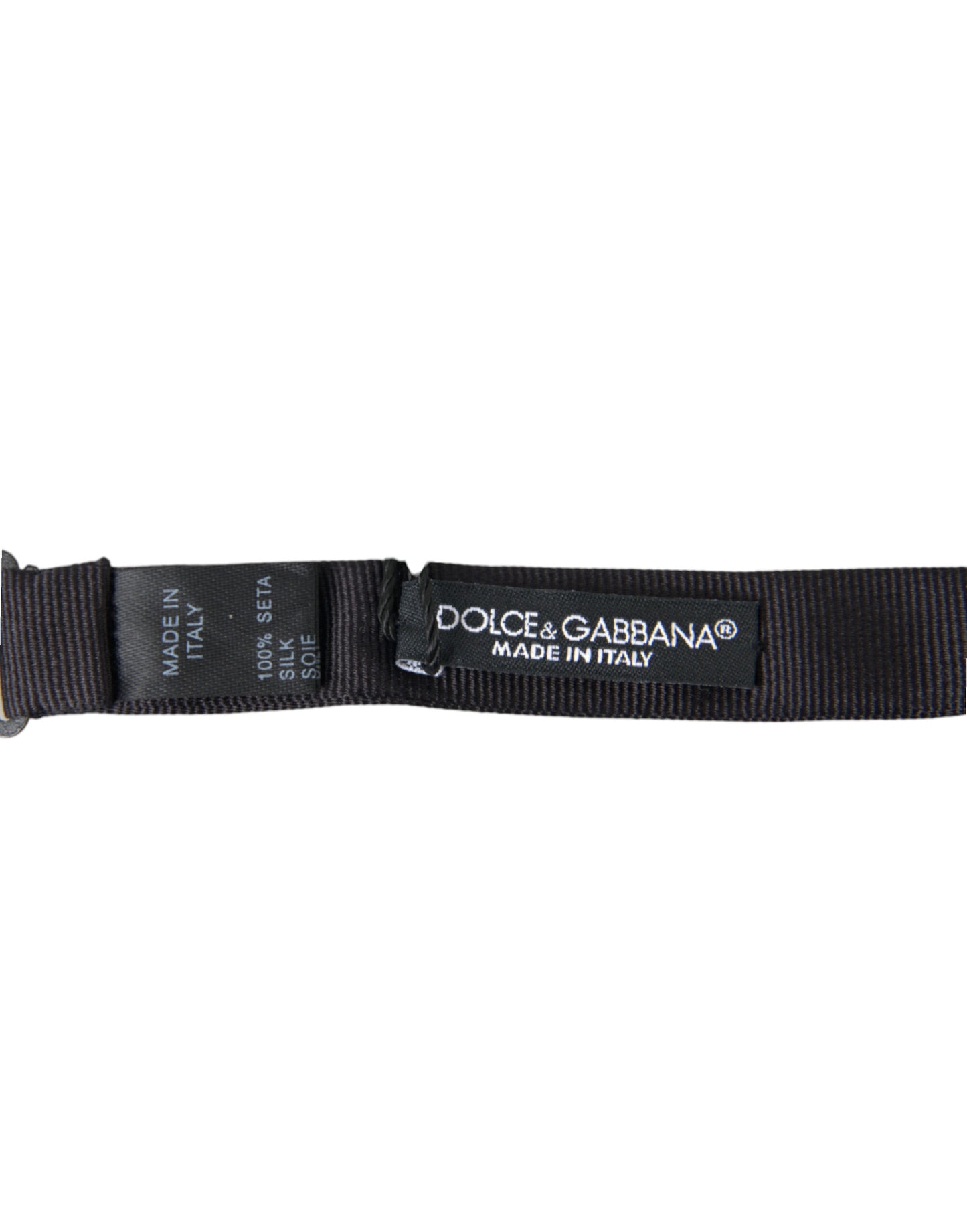 Dolce &amp; Gabbana Schwarze Papillon-Fliege aus massiver Seide mit verstellbarem Hals