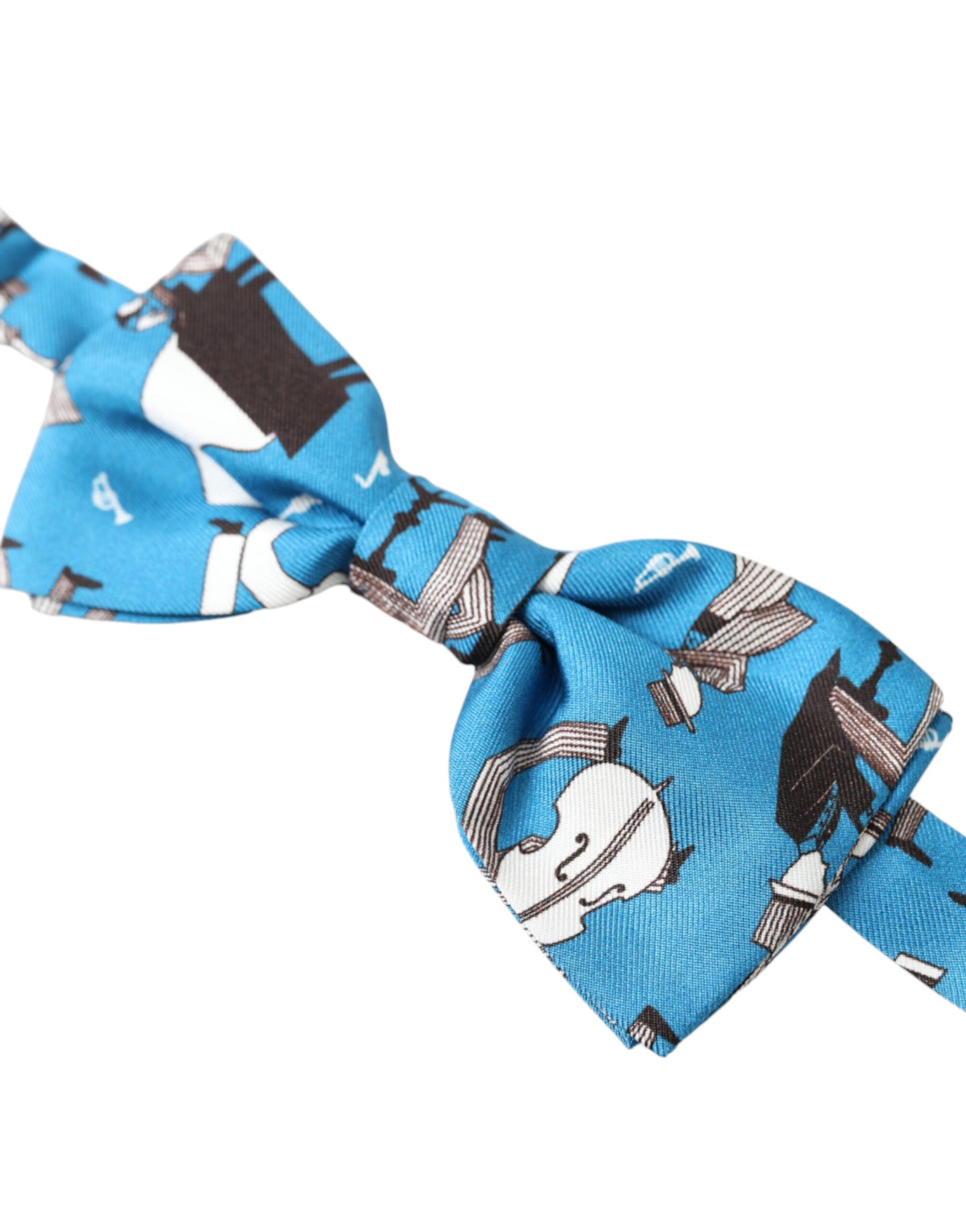 Dolce &amp; Gabbana Blue Jazz Club Seiden-Papillon-Fliege mit verstellbarem Hals