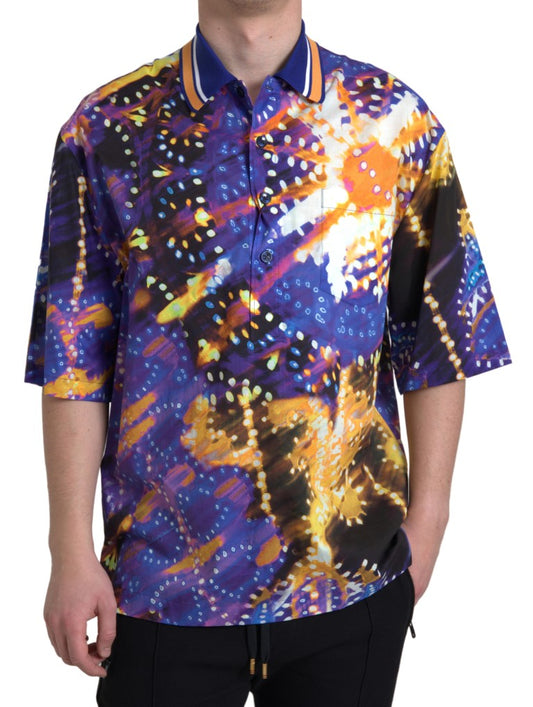 Dolce &amp; Gabbana Luminaire Print Baumwoll-Poloshirt für Herren