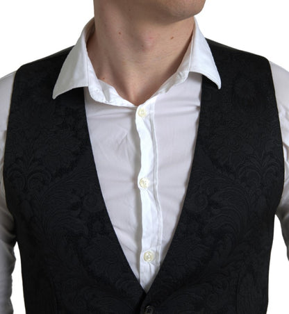 Dolce & Gabbana Elegant Black Formal Dress Vest