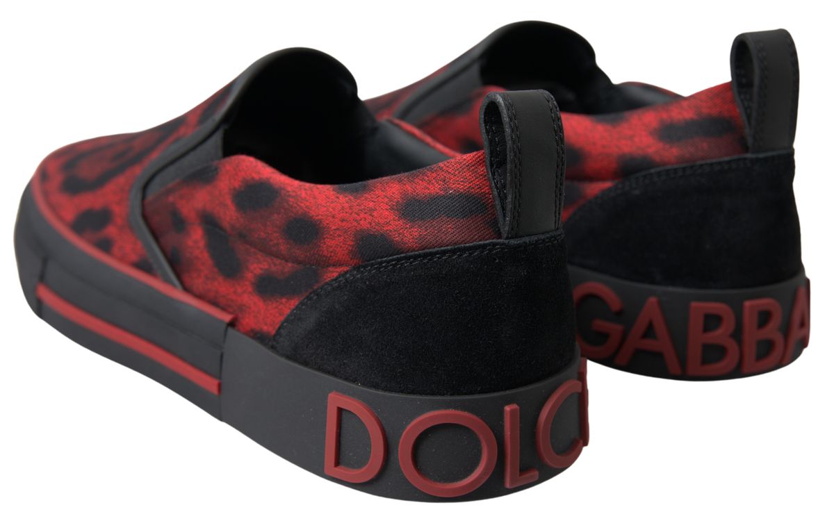 Dolce & Gabbana Chic Leopard Print Loafers Sneakers