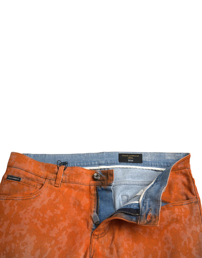 Dolce &amp; Gabbana Mehrfarbige Ombre-Jeans aus Baumwolle mit schmaler Passform