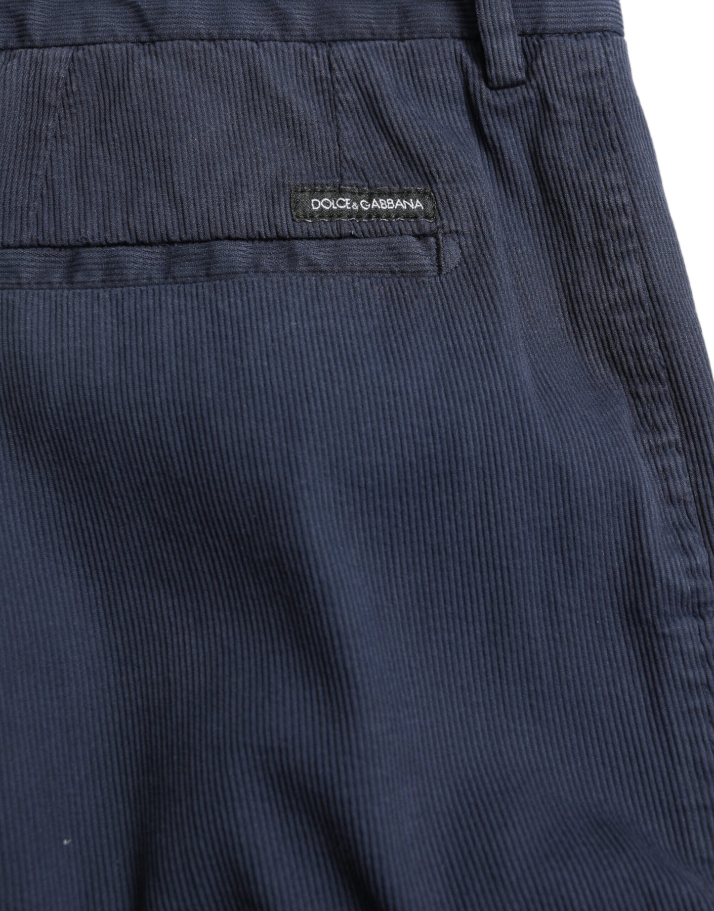 Dunkelblaue Slim-Fit-Anzughose aus Baumwollstretch von Dolce &amp; Gabbana