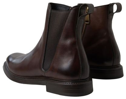 Dolce & Gabbana Elegant Leather Chelsea Boots