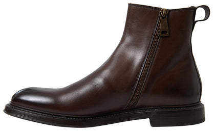 Dolce & Gabbana Elegant Leather Chelsea Boots