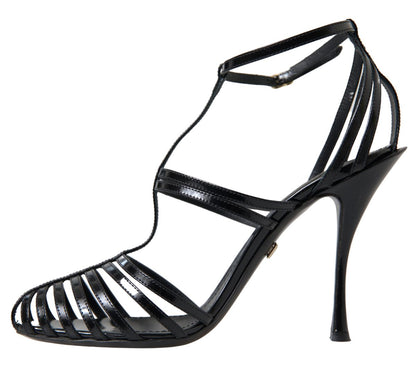 Schwarze Stiletto-High-Heels-Sandalen von Dolce &amp; Gabbana