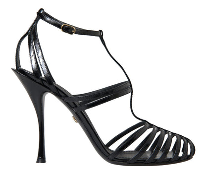 Schwarze Stiletto-High-Heels-Sandalen von Dolce &amp; Gabbana