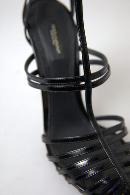 Schwarze Stiletto-High-Heels-Sandalen von Dolce &amp; Gabbana