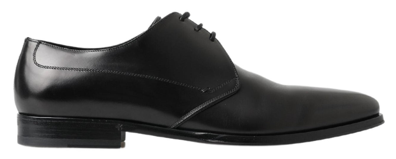 Dolce & Gabbana Classic Black Leather Derby Shoes