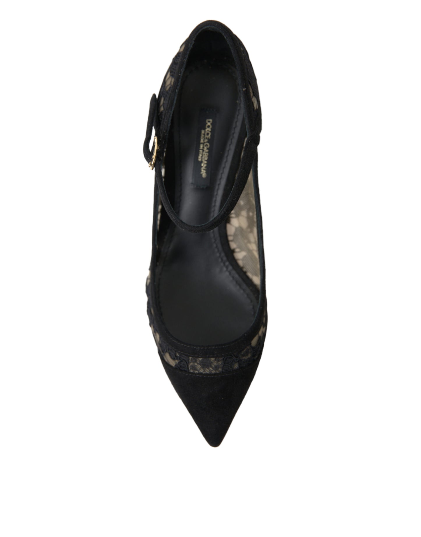 Dolce &amp; Gabbana Schwarze Taormina-Spitzenpumps aus Viskose