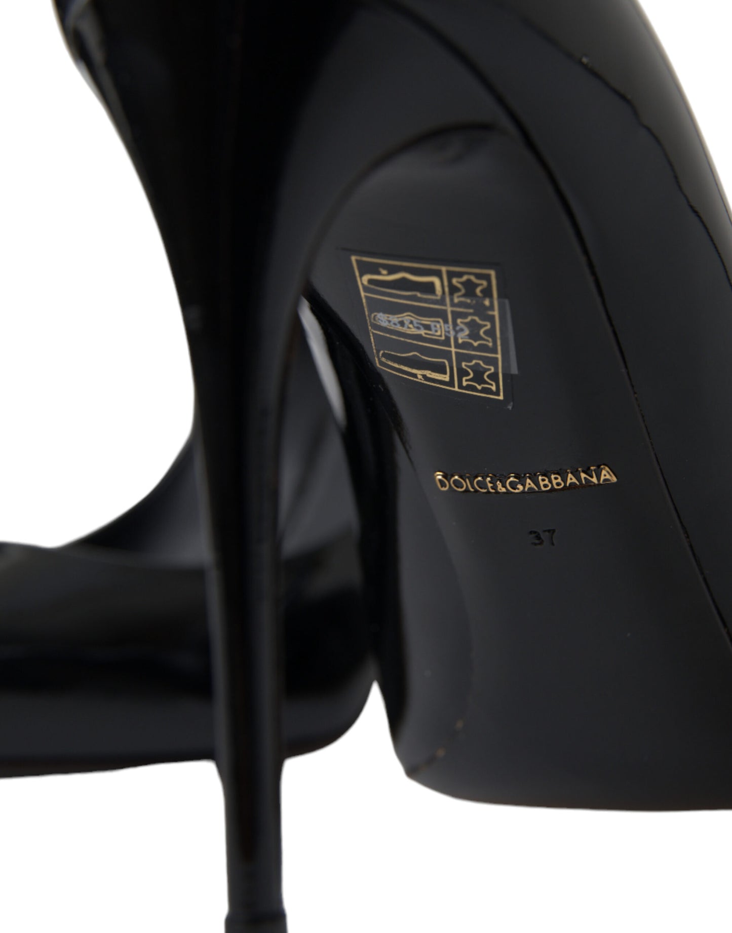 Dolce &amp; Gabbana schwarze Lackleder-Pumps mit Absätzen