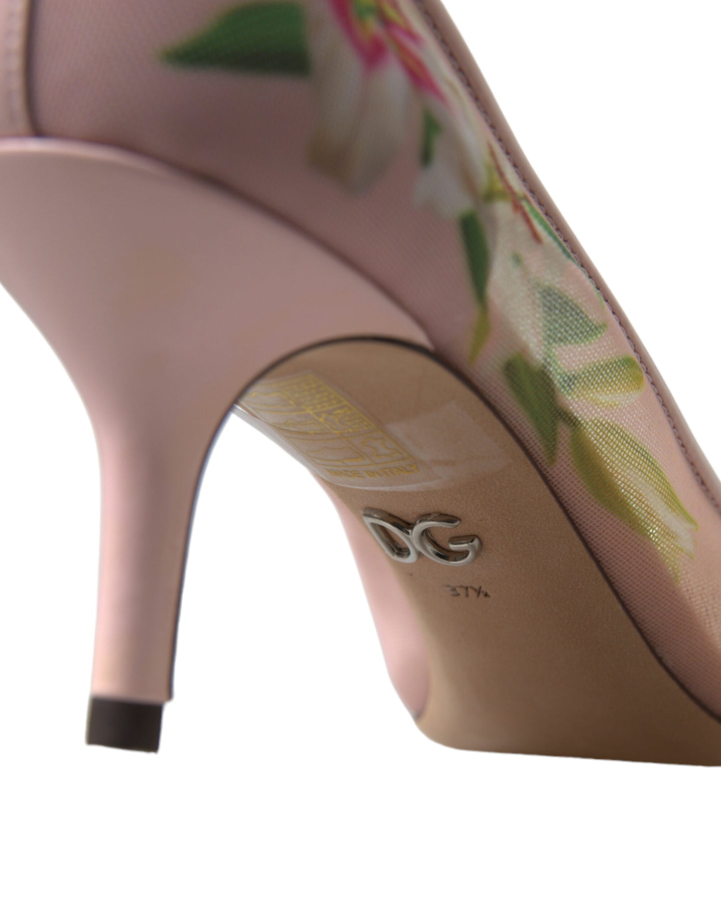 Dolce &amp; Gabbana Pink Floral Crystal Heels Pumps Schuhe