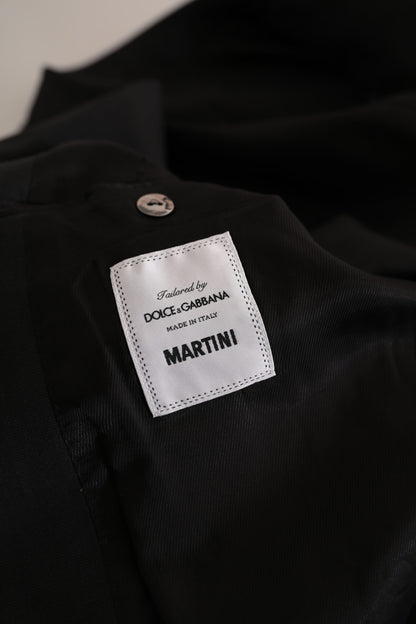 Dolce &amp; Gabbana Schwarzer einreihiger zweiteiliger MARTINI-Anzug